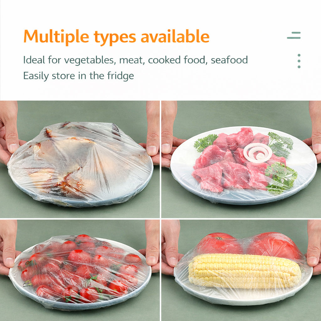 ✅ ✅ 100pcs Upgraded Food-Grade Covers: Safe, Fast & Fits Any Dish!