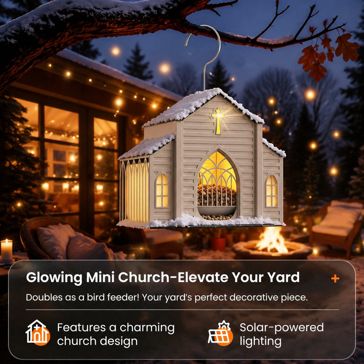 ✅ ✅  Create Your Private Sanctuary – Solar Church Bird Feeder (60% OFF)