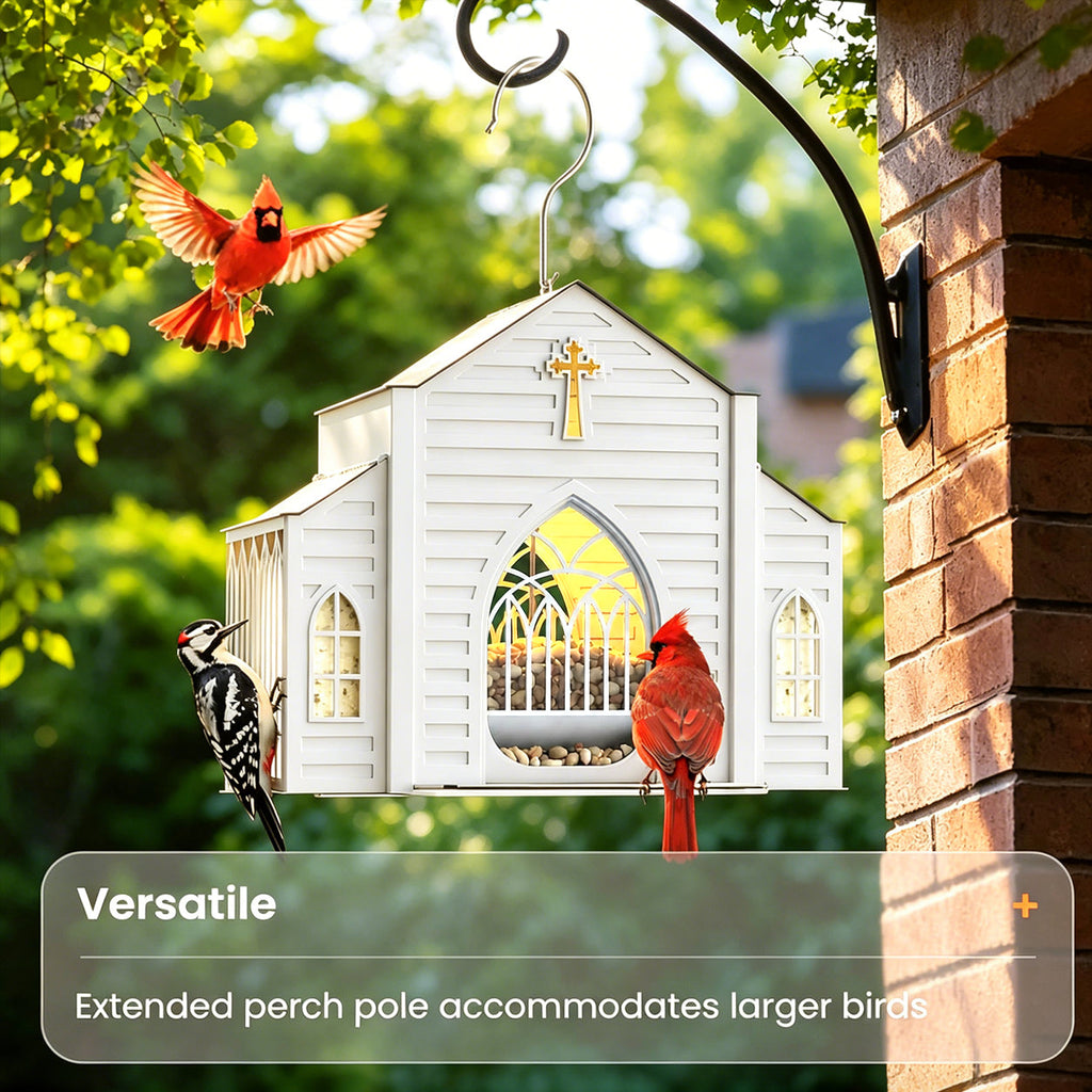 ✨ Create Your Private Sanctuary – Solar Church Bird Feeder 🎁 (Enjoy Free Shipping Sitewide)