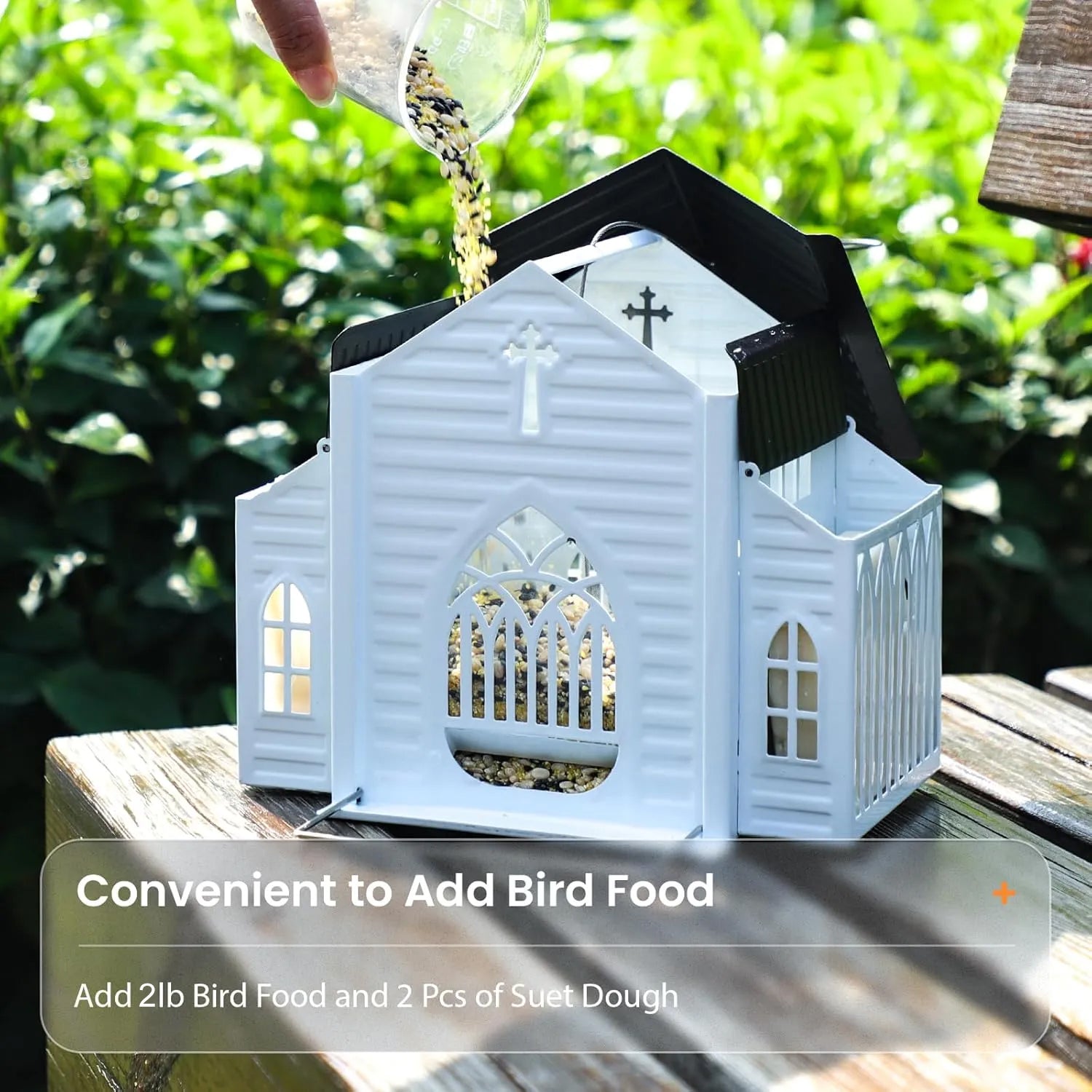 ✅ ✅  Create Your Private Sanctuary – Solar Church Bird Feeder (60% OFF)