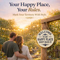 🏡 “Welcome to my happy place” Door Sign