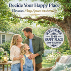 🏡 “Welcome to my happy place” Door Sign