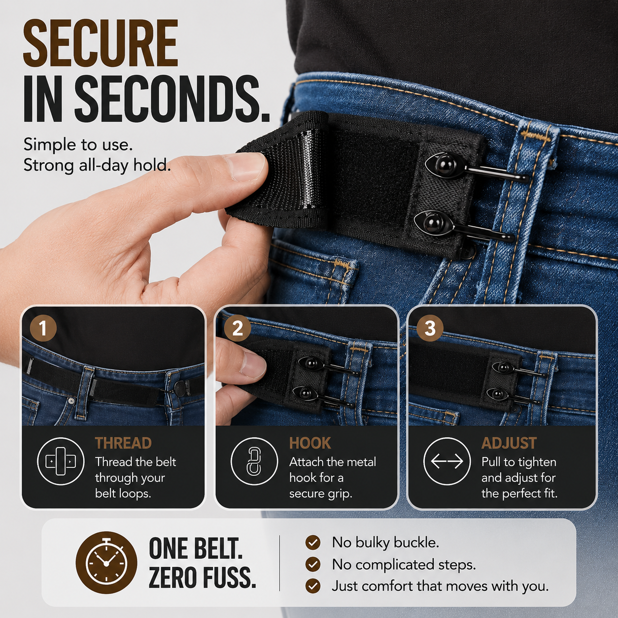 Invisible Tactical Stretch Belt