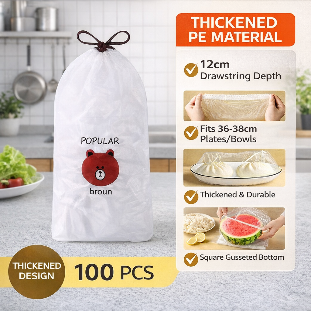 ✅ ✅ 100pcs Upgraded Food-Grade Covers: Safe, Fast & Fits Any Dish!