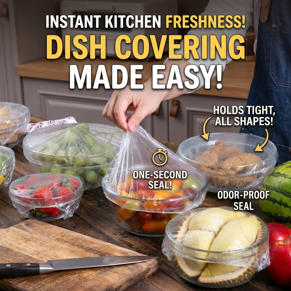 ✅ ✅ 100pcs Upgraded Food-Grade Covers: Safe, Fast & Fits Any Dish!