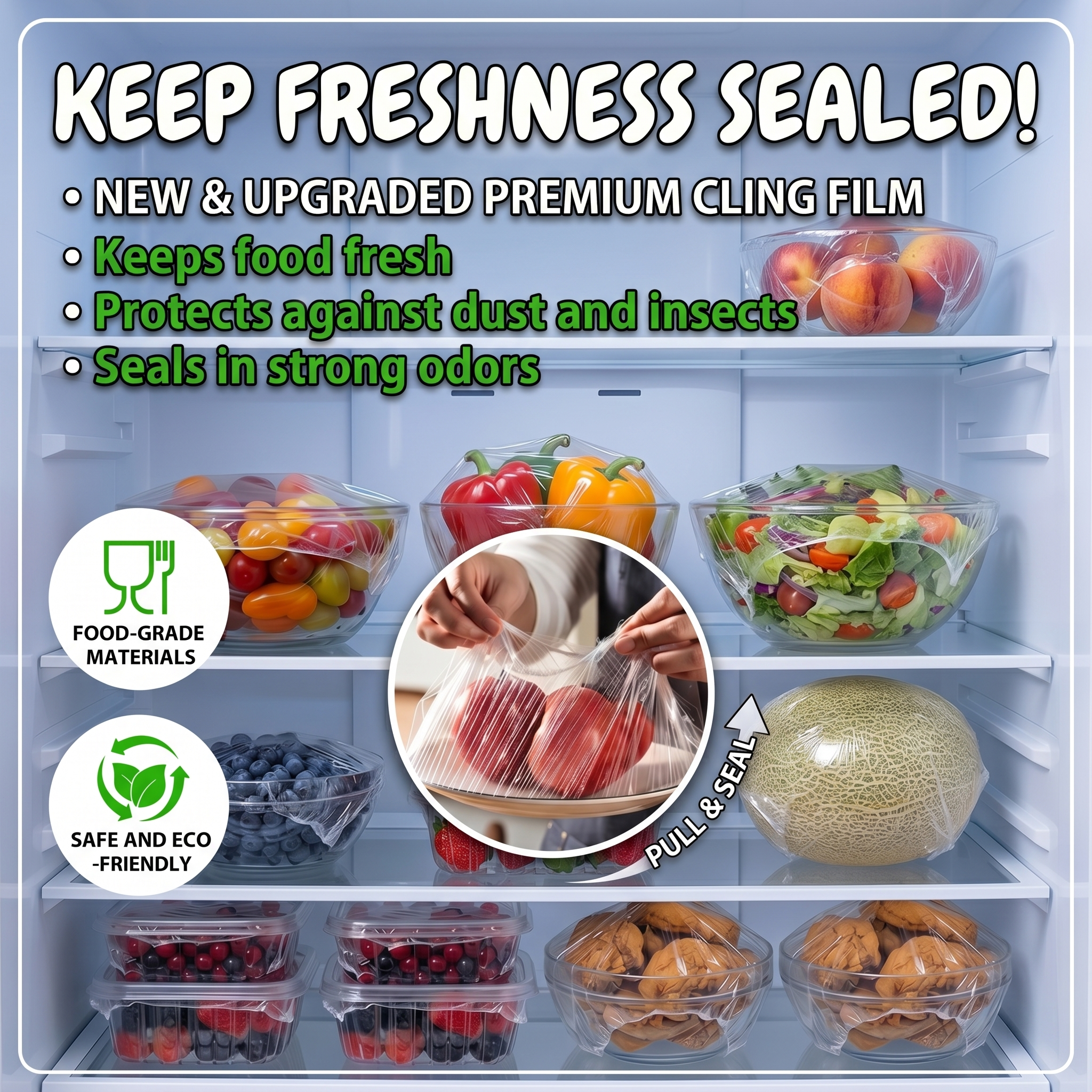 ✅ ✅ 100pcs Upgraded Food-Grade Covers: Safe, Fast & Fits Any Dish!
