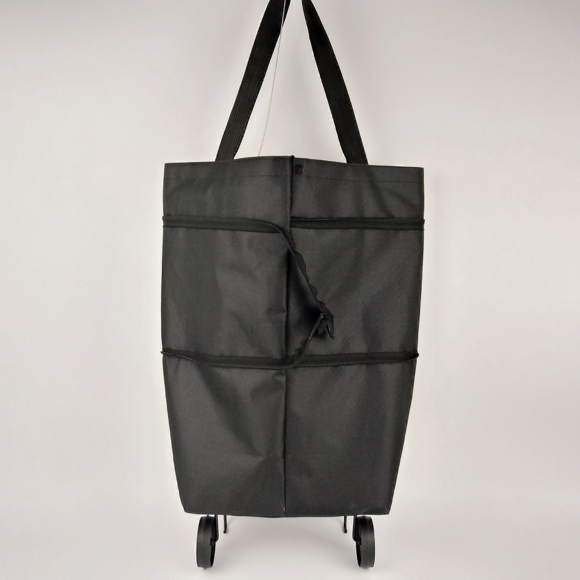 🛍️✨ Convertible shopping tote – hides wheels, holds 20kg, expands with zipper!